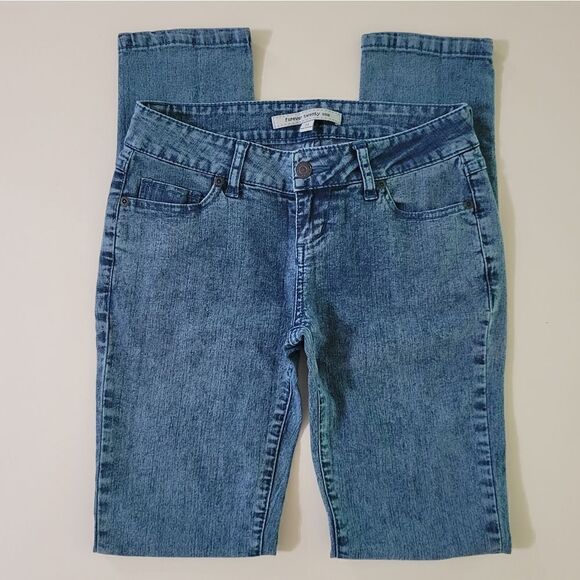Forever 21 Women's Blue Skinny Denim Jeans - Picture 1 of 11